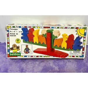 Beeboo Wooden Animal Seesaw Puzzle 3D Tierwippe Educational Wood Toy balance